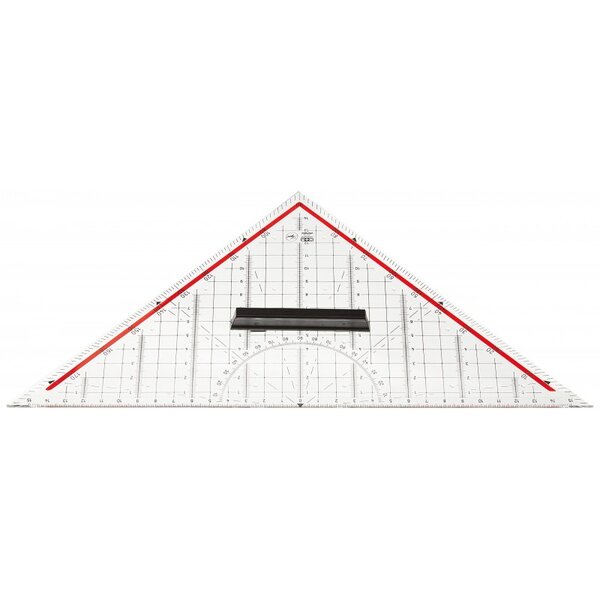 M+R Equerre géométrique  plexiglas  hypoténuse: 230 mm