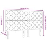 Tête de lit LED vidaXL design blocs diamant bleu 180 cm tissu