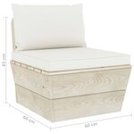 vidaXL Salon de jardin palette 6 Pièces avec coussins bois d'épicéa