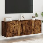 vidaXL Meubles TV muraux 2 Pièces chêne fumé 60x30x41 cm