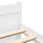vidaXL Cadre de lit sans matelas blanc bois massif 200x200 cm
