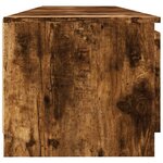 vidaXL Meuble TV avec lumières LED Chêne fumé 140x40x35 5 cm