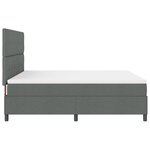 vidaXL Lit à sommier gris foncé super king en tissu