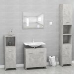 vidaXL Meubles de salle de bain Gris béton Bois d'ingénierie
