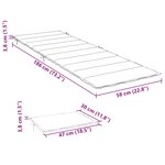 vidaXL Coussin de chaise longue à carreaux gris 186x58x4 cm