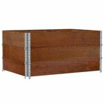 vidaXL Jardinière marron 120x80 cm bois massif de pin
