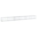 vidaXL Panier gabion avec couvercle 600x50x50 cm fer galvanisé