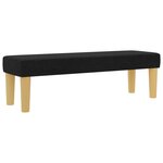 vidaXL Lit à Sommier avec Matelas & Banc Noir 140x200 cm Tissu