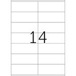 Boite de 1400 etiquettes universelles premium 105 x 41 mm sur 100 f blanc herma