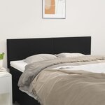 vidaXL Têtes de lit 2 Pièces Noir 72x5x78/88 cm Similicuir