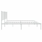 vidaXL Cadre de lit métal sans matelas et tête de lit blanc 140x190 cm