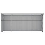 vidaXL Abri de jardin mural Gris 118x382x178 cm Acier galvanisé