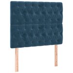 vidaXL Têtes de lit 2 Pièces Bleu foncé 100x7x78/88 cm Velours
