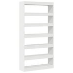 vidaXL Bibliothèque blanche Bois d'ingénierie 100 x 30 x 198 cm Étagère