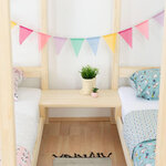 Lit cabane VILLY 2 places 90 x 200 naturel