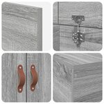 Cadre de lit de rangement vidaXL Gris Sonoma 80x200 cm