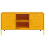 vidaXL Meuble TV jaune moutarde 100 5x39x50 5 cm acier
