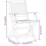 vidaXL Ensemble à manger de jardin pliable 5 Pièces bois massif d’acacia