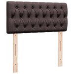 vidaXL Sommier à lattes de lit avec matelas Marron foncé 90x200 cm