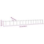 vidaXL Lit surélevé de jardin Acier enduit de poudre 512x80x36 cm gris