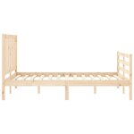 vidaXL Cadre de lit avec tête de lit 140x190 cm bois massif