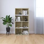 vidaXL Bibliothèque/Buffet Blanc et chêne sonoma 66x30x130cm Aggloméré
