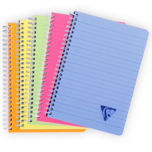 Clairefontaine Cahiers à reliure spiralée 90 Feuilles à réglure 5 Pièces