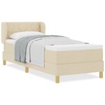 Lit Box Spring vidaXL avec Matelas en Crème - 80x200 cm