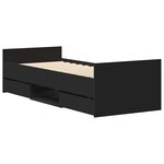 vidaXL Cadre de lit sans matelas noir 90x200 cm