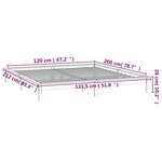 vidaXL Cadre de lit à LED sans matelas blanc 120x200 cm bois massif