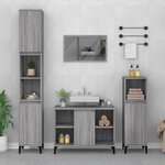 vidaXL Ensemble de meubles de salle de bain 3 Pièces Sonoma gris