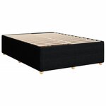 vidaXL Sommier à lattes de lit avec matelas Noir 160x200 cm Tissu