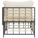 vidaXL Canapé d'angle de jardin avec coussin beige résine tressée