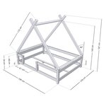 Lit cabane enfant TAHUKA 120 x 190 bleu marine