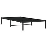 vidaXL Cadre de lit métal noir 100x190 cm