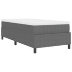 vidaXL Lit Boxspring GRIS 90x200 cm Tissu en Velours Côtelé