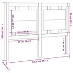 vidaXL Tête de lit Blanc 125 5x4x100 cm Bois massif de pin