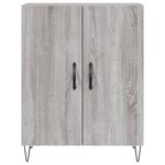 vidaXL Buffet haut Sonoma gris 69 5x34x180 cm Bois d'ingénierie