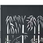 vidaXL Portail de jardin anthracite 105x205 cm acier design de bambou