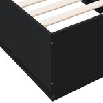 vidaXL Cadre de lit sans matelas noir 75x190 cm