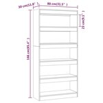 vidaXL Bibliothèque/Séparateur de pièce Blanc brillant bois ingénierie