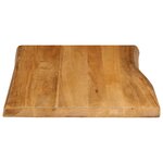 vidaXL Dessus de table 70x60x3 8 cm bord vivant bois massif manguier
