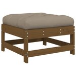vidaXL Repose-pieds de jardin avec coussins lot de 2 marron miel