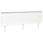 vidaXL Tête de lit Blanc 204x6x82 5 cm Bois massif de pin