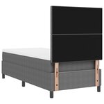 vidaXL Lit box spring avec matelas gris clair 100x200 cm tissu en velours côtelé