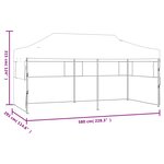 vidaXL Tente de réception pliable avec parois 3 x 6 m Acier Blanc