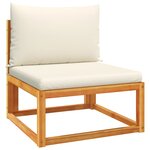vidaXL Salon de jardin avec coussins 6 Pièces bois d'acacia solide