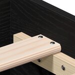 Cadre de lit vidaXL avec tiroirs en chêne noir 120x200 cm en bois d'ingénierie