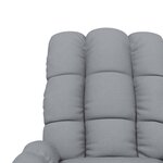 vidaXL Fauteuil de massage Gris clair Tissu