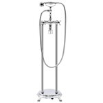 vidaXL Robinet de baignoire sur pied Acier inoxydable 99 5 cm Argenté